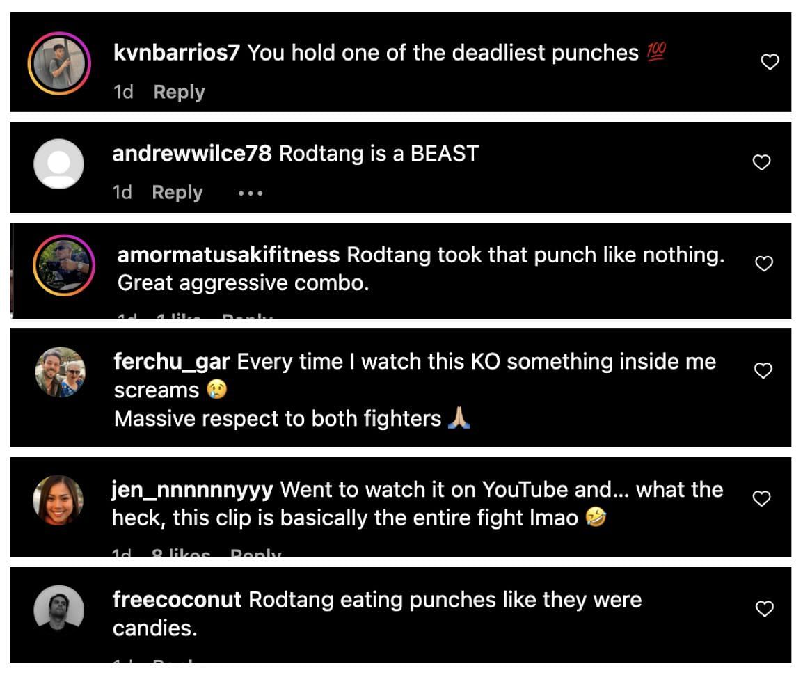 Comments from Instagram